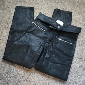 Revice black waxed denim jeans